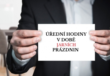 Úřední hodiny v době jarních prázdnin 9.2.–13.2.2026